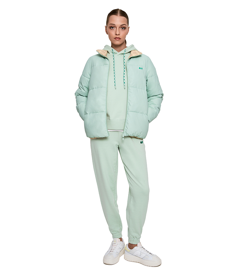 Reversible Puffer Jacket - Mint Green image number 1