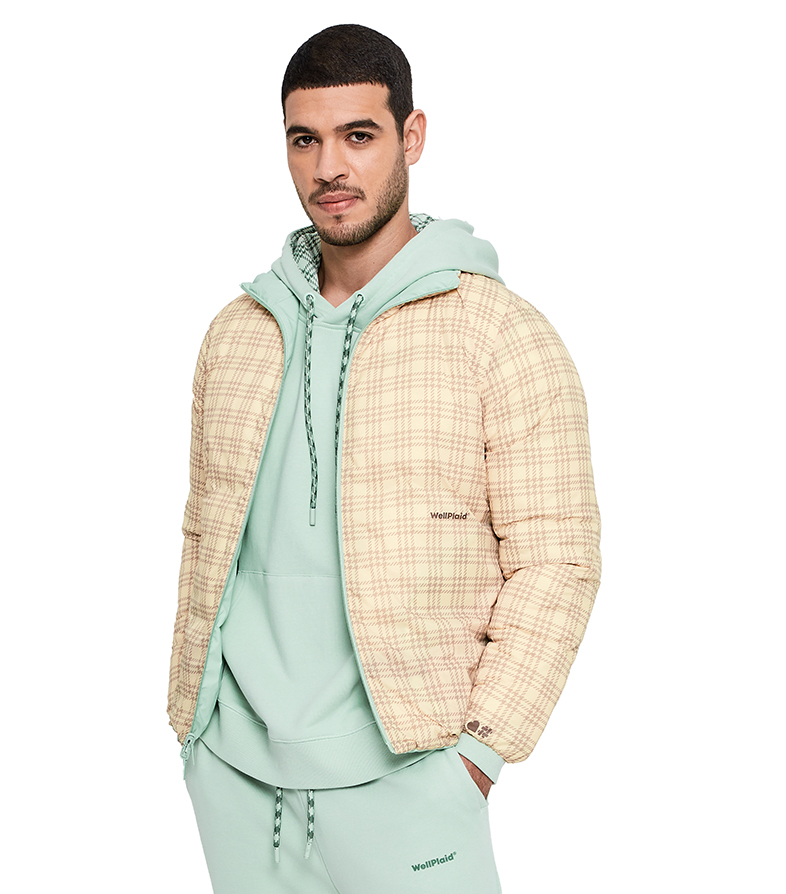 Reversible Puffer Jacket - Mint Green image number 2