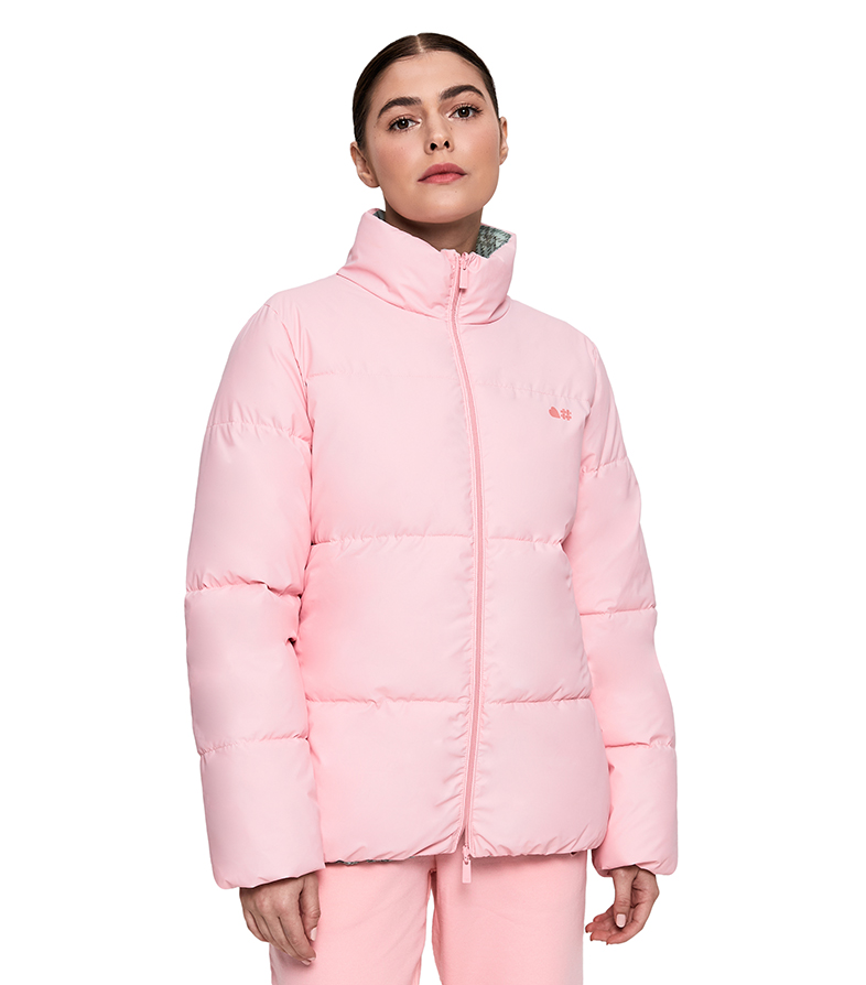 Reversible Puffer Jacket - Tickled Pink image number 3